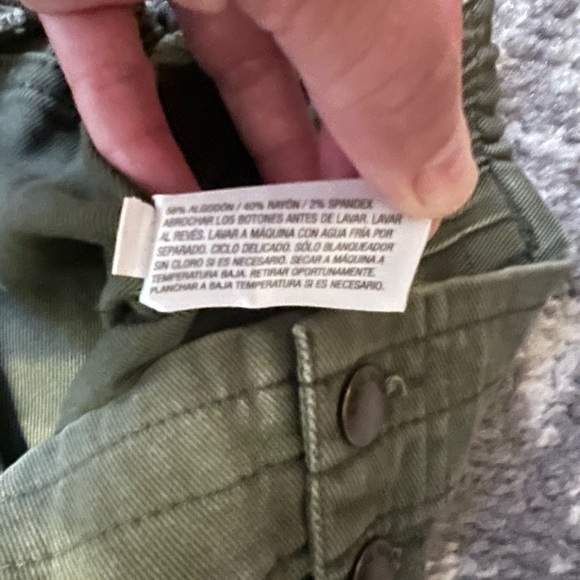 Knox Rose Dark Green Cargo Pants cropped size XXL (SKU K123) elastic waist - Picture 8 of 12